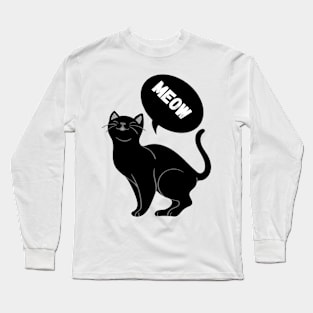 Cute cat meow Long Sleeve T-Shirt